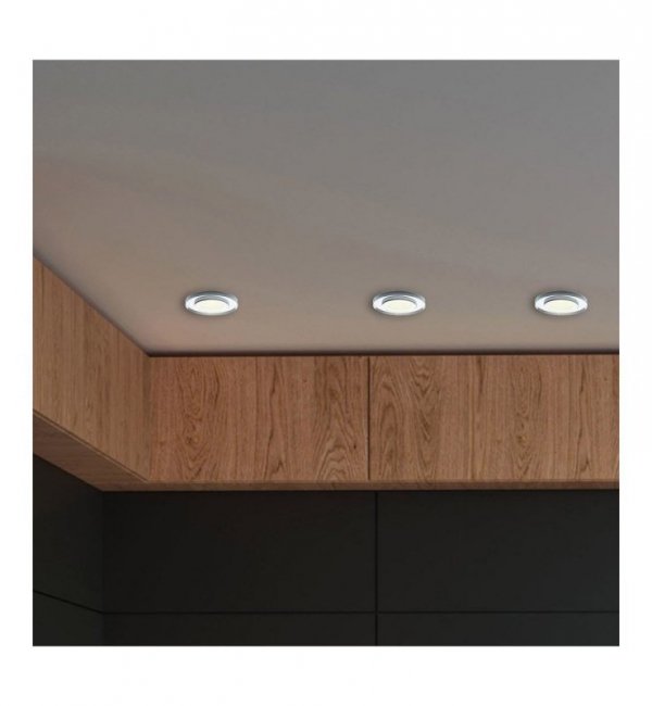 Oczko sufitowe LED, kolor chrom, stopień ochrony IP20
