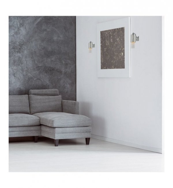 Kinkiet lampa ścienna MOONLIGHT, kolor chrom, do salonu i sypialni, E14