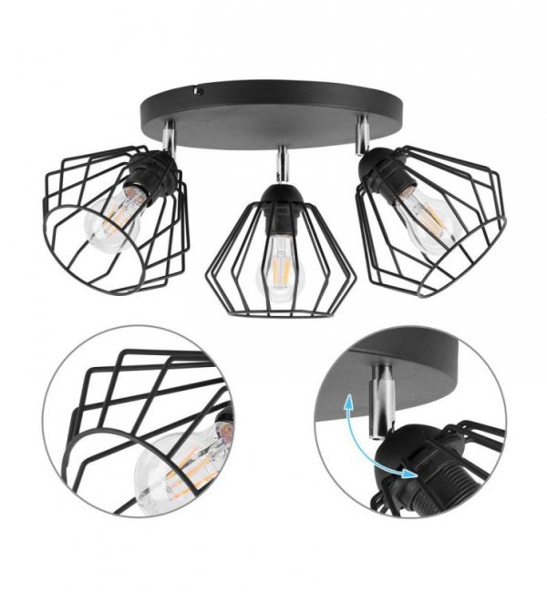 Lampa sufitowa nowoczesna - EDISON 1502/3/OP LIGHT HOME