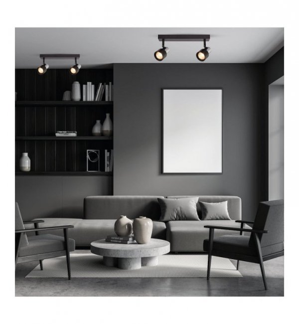 Lampa sufitowa plafon LED CINO, w kolorze czarnym, nowoczesna, do salonu