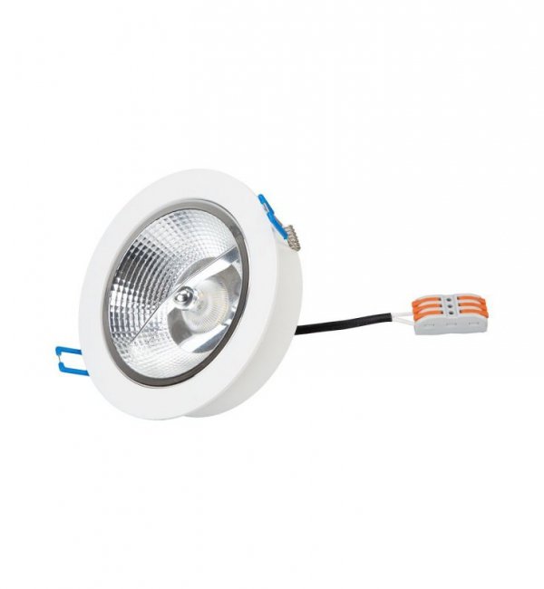 Lampa podtynkowa sufitowa wpuszczana LED REDONDO, kolor czarny, do kuchni, łazienki