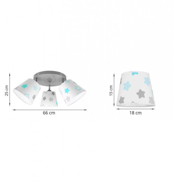 Lampa sufitowa dziecięca - Cone 2045/3OP LIGHT HOME
