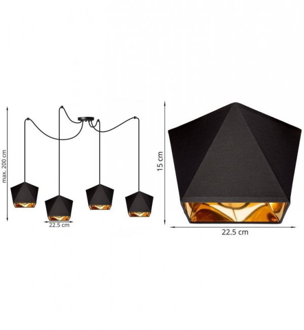 Lampa wisząca z abażurem - SPIDER 1921/4/DZ LIGHT HOME