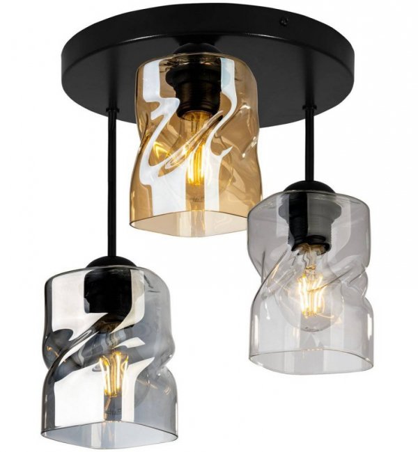Lampa wisząca ze szklanymi kloszami -  NIKI 2195/3/OP LIGHT HOME