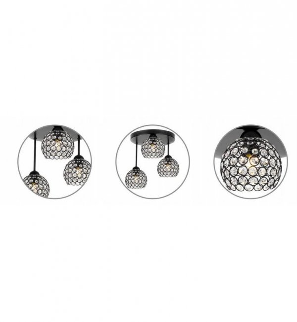 Lampa wisząca ze szklanymi kloszami - CRYSTAL 2220/3/OP LIGHT HOME