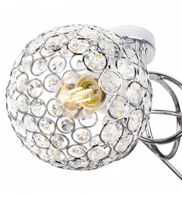 LAMPA SUFITOWA Z KRYSZTAŁKAMI CHROM CRYSTAL HOME LIGHT HOME