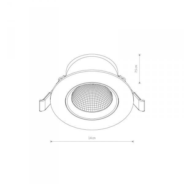 NOWODVORSKI OPRAWKA SUFITOWA OCZKO HALOGENOWE EGINA LED 15W