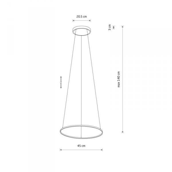 NOWODVORSKI CIRCOLO LED 10863 LAMPA WISZĄCA KOŁO RING OBRĘCZ CZARNY 