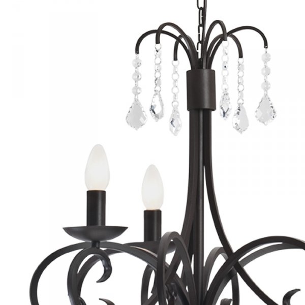 ARGON DIADEMA 6272 LAMPA WISZĄCA ŻYRANDOL BIAŁY ŚWIECZNIKOWY Z KRYSZTAŁKAMI