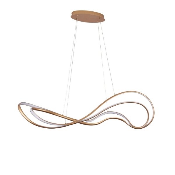 AZZARDO TWIST AZ5734 PENDANT 3-STEP DIMM GO LAMPA WISZĄCA LED ZŁOTA NOWOCZESNA FUNKCJA ŚCIEMNIANIA 3-STOPNIOWA
