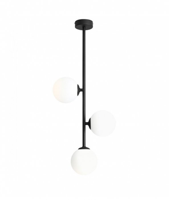 ALDEX LIBRA 3 BLACK 1094PL_E1  LAMPA WISZĄCA CZARNA KULE BIAŁE