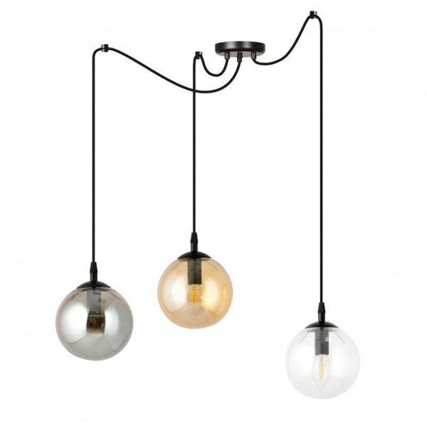 LAMPA WISZĄCA SPIDER PAJĄK KLOSZE SZKLANE KULE EMIBIG GIGI 3 BL MIX