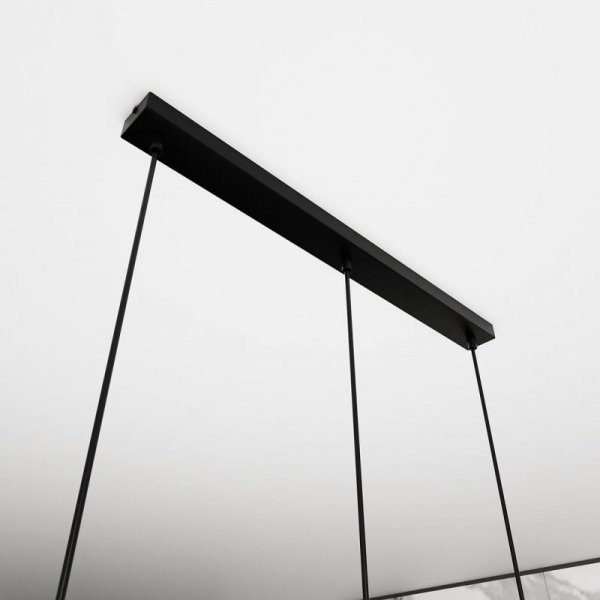 LAMPA WISZĄCA CZARNA NAD STÓŁ DO KUCHNI JADALNI SALONU EMIBIG ISTAR 3 BL MIODOWY