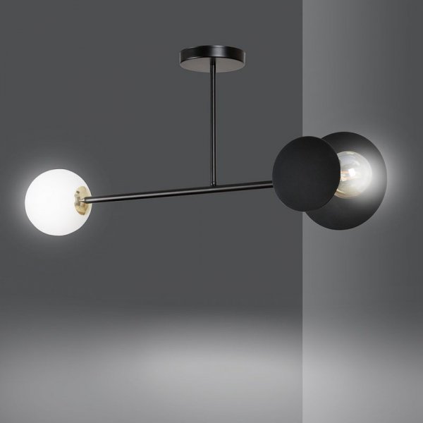 LAMPA NOWOCZESNA DEKORACYJNA EMIBIG MINERVA 2 BLACK