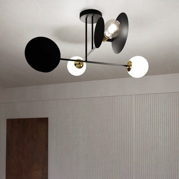 LAMPA NOWOCZESNA DEKORACYJNA EMIBIG MINERVA 4 BLACK
