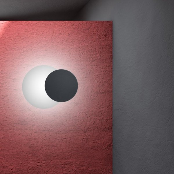 KINKIET DEKORACYJNY KOŁA LED NOWOCZESNY EMIBIG CIRCLE 1C BLACK