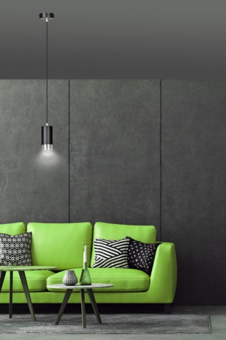 LAMPA WISZĄCA TUBA NAD STÓŁ DO KUCHNI JADALNI EMIBIG FUMIKO 1 BL/CHROME