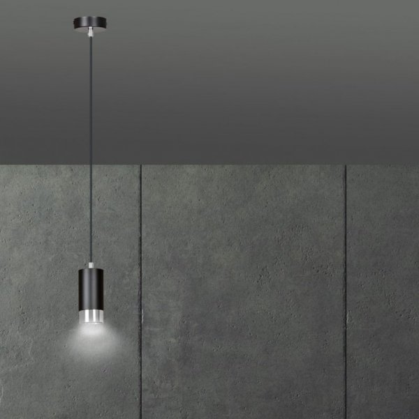 LAMPA WISZĄCA TUBA NAD STÓŁ DO KUCHNI JADALNI EMIBIG FUMIKO 1 BL/CHROME