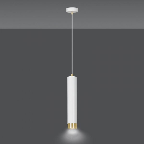 LAMPA WISZĄCA NAD STÓŁ DO KUCHNI JADALNI TUBA EMIBIG KIBO 1 WH/GOLD