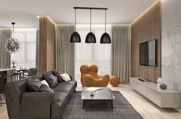 LAMPA WISZĄCA METALOWA KOPUŁA NAD STÓŁ WYSPĘ EMIBIG LENOX 3 BLACK / GOLD