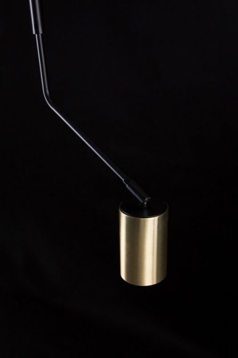 LAMPA WISZĄCA SUFITOWA NOWOCZESNA ZŁOTY REFLEKTOR EMIBIG VERNO 4 BLACK