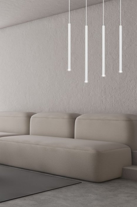 LAMPA WISZĄCA TUBA NAD STÓŁ BAR WYSPĘ DO KUCHNI JADALNI EMIBIG SELTER 4 WHITE