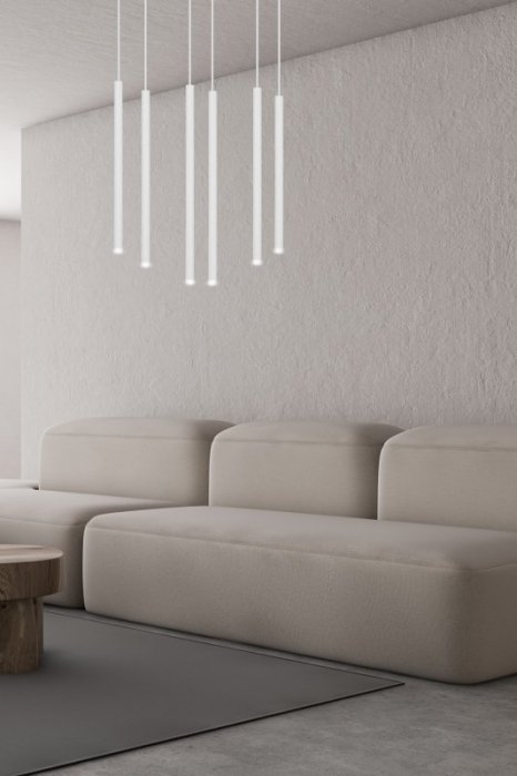 LAMPA WISZĄCA TUBA NAD STÓŁ BAR WYSPĘ DO KUCHNI JADALNI EMIBIG SELTER 6 WHITE