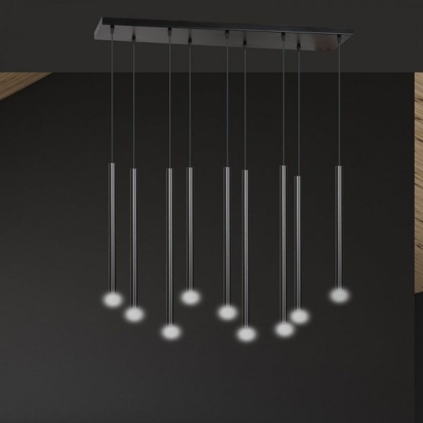 LAMPA WISZĄCA TUBA NAD STÓŁ BAR WYSPĘ DO KUCHNI JADALNI EMIBIG SELTER 9 BLACK