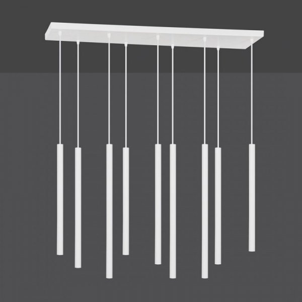 LAMPA WISZĄCA TUBA NAD STÓŁ BAR WYSPĘ DO KUCHNI JADALNI EMIBIG SELTER 9 WHITE