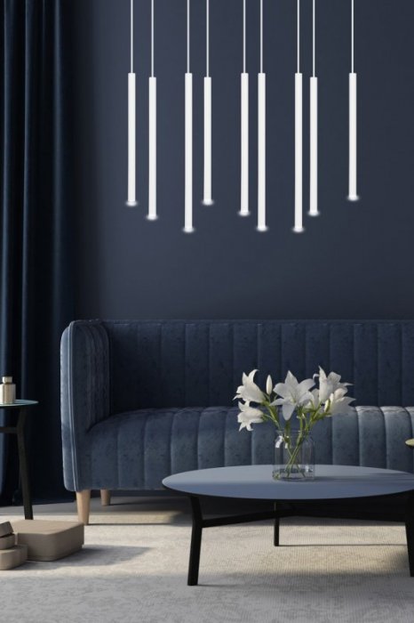 LAMPA WISZĄCA TUBA NAD STÓŁ BAR WYSPĘ DO KUCHNI JADALNI EMIBIG SELTER 9 WHITE