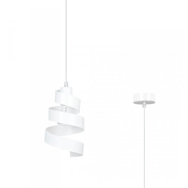 LAMPA WISZĄCA DEKORACYJNA NAD STÓŁ SPIRALA EMIBIG SAGA 1 WHITE