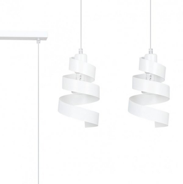 LAMPA WISZĄCA DEKORACYJNA NAD STÓŁ SPIRALA EMIBIG SAGA 2 WHITE
