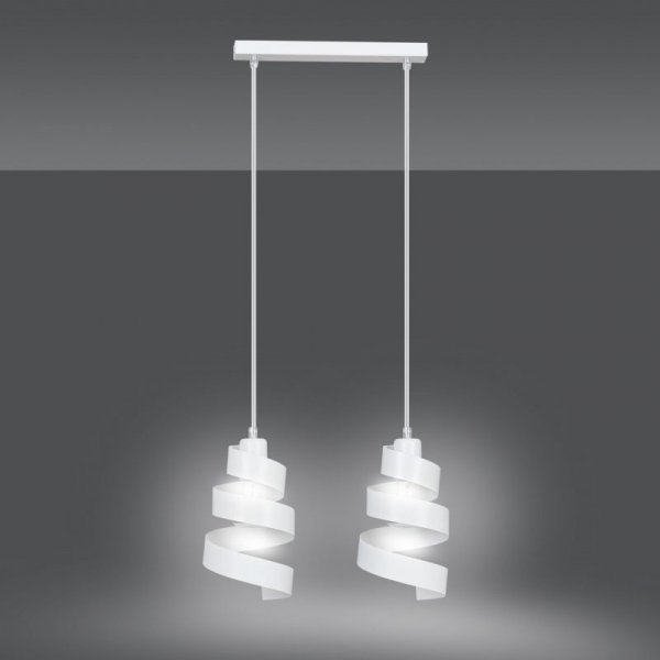 LAMPA WISZĄCA DEKORACYJNA NAD STÓŁ SPIRALA EMIBIG SAGA 2 WHITE
