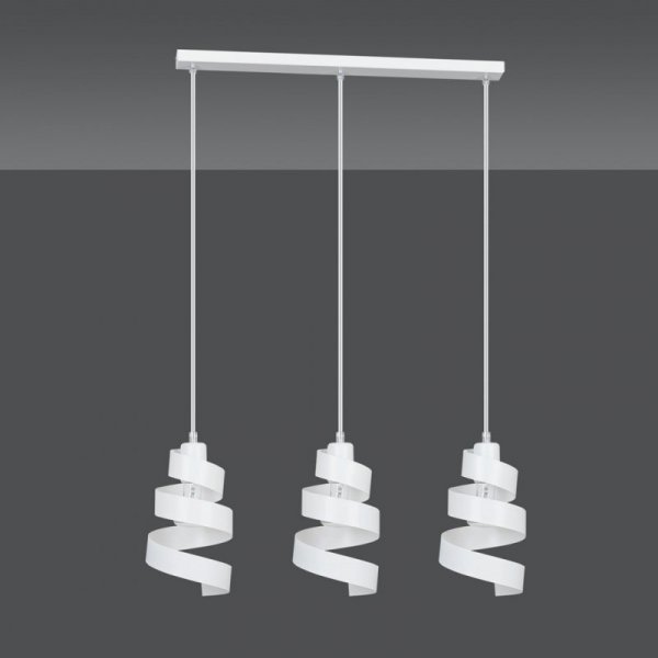 LAMPA WISZĄCA DEKORACYJNA NAD STÓŁ SPIRALA EMIBIG SAGA 3 WHITE