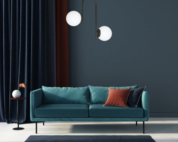 LAMPA SUFITOWA KULE BIAŁE DO POKOJU SYPIALNI SALONU EMIBIG KALF 2 BLACK