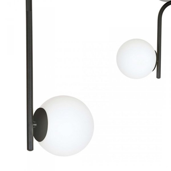 LAMPA SUFITOWA KULE BIAŁE DO POKOJU SYPIALNI SALONU EMIBIG KALF 2 BLACK