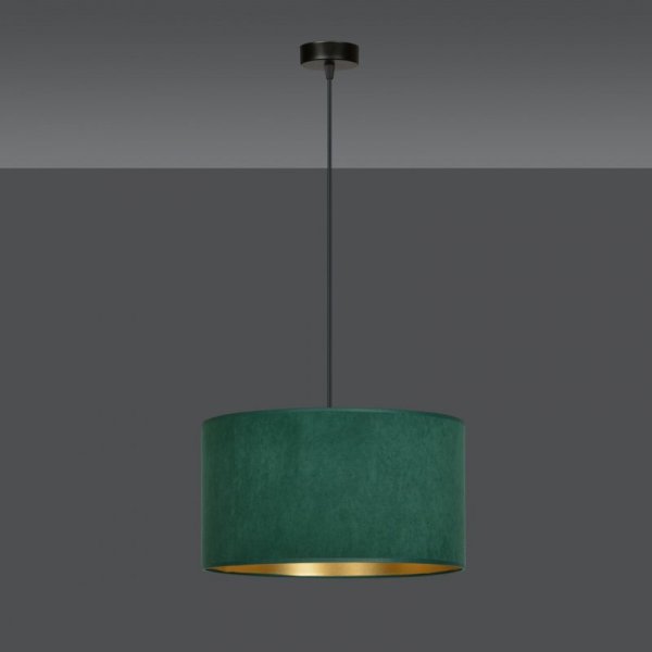 LAMPA CZARNA Z ABAŻUREM BUTELKOWA ZIELEŃ EMIBIG HILDE 1 BL GREEN