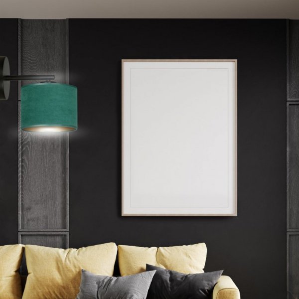LAMPA CZARNA Z ABAŻUREM BUTELKOWA ZIELEŃ EMIBIG HILDE K1 BL GREEN