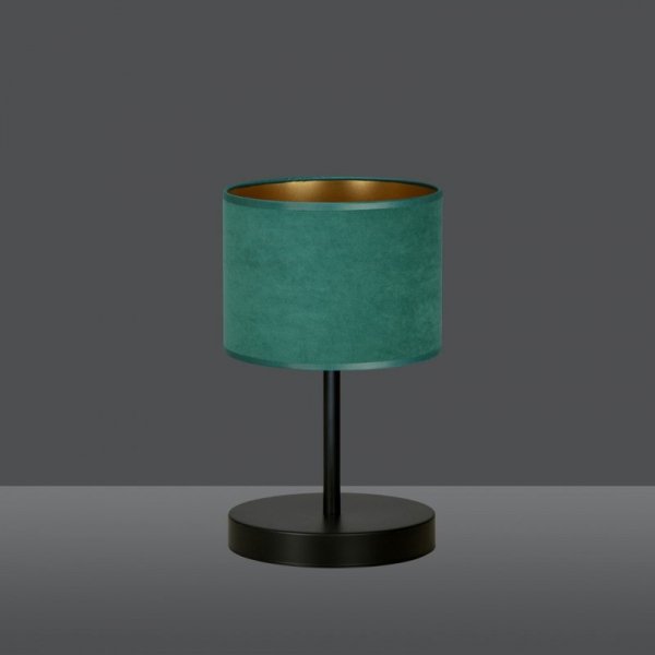 LAMPA CZARNA Z ABAŻUREM BUTELKOWA ZIELEŃ EMIBIG HILDE LN1 BL GREEN