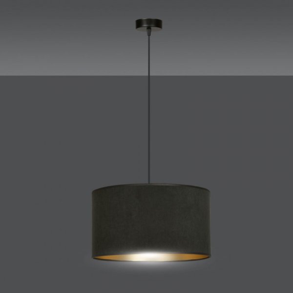 LAMPA CZARNA Z CZARNYM ABAŻUREM EMIBIG HILDE 1 BL BLACK