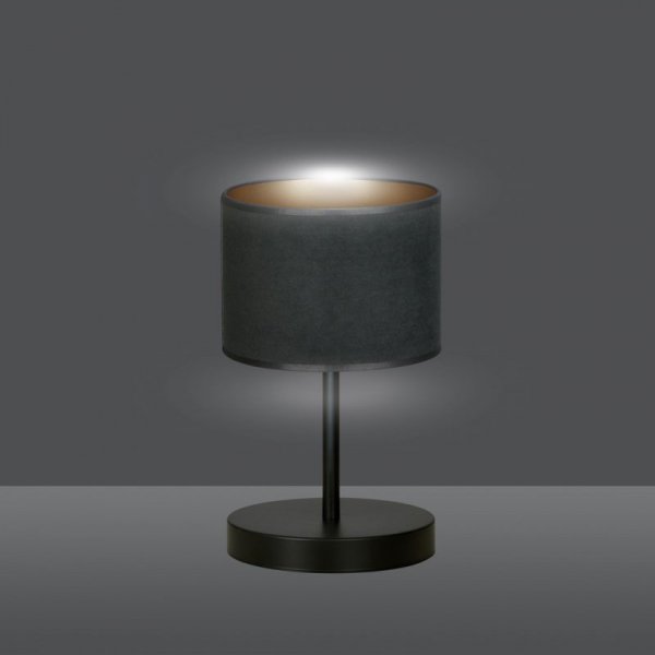 LAMPA CZARNA Z CZARNYM ABAŻUREM EMIBIG HILDE LN1 BL BLACK