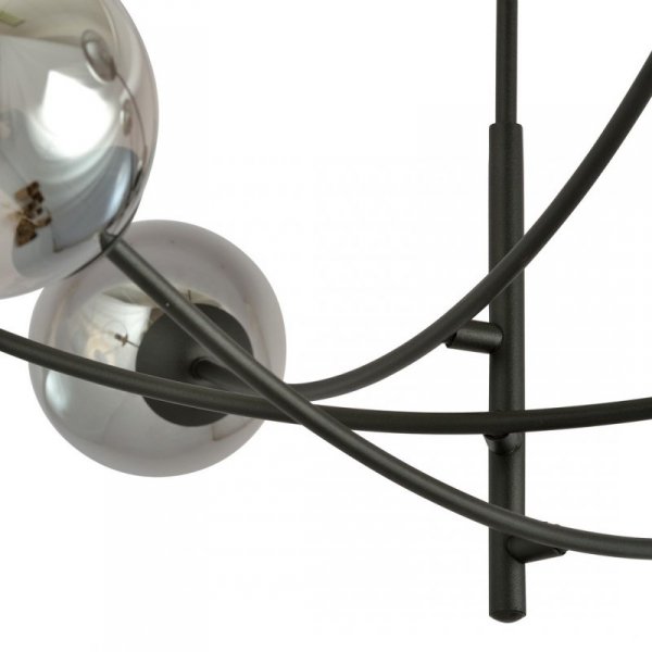 LAMPA WISZĄCA NOWOCZESNA KULE SZKLANE EMIBIG HUNTER 4 BLACK/GRAFIT