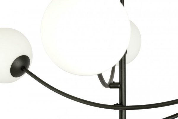 LAMPA WISZĄCA NOWOCZESNA KULE SZKLANE EMIBIG HUNTER 4  BLACK/OPAL