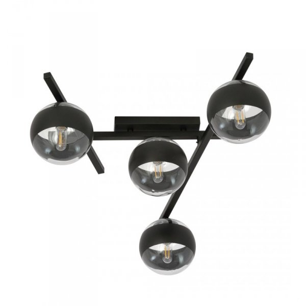 LAMPA SUFITOWA PLAFON KULE NOWOCZESNA EMIBIG SMART 4 BLACK/STRIPE