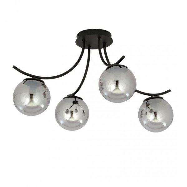 LAMPA SUFITOWA KULE SZKLANE DO POKOJU SALONU EMIBIG BOSTON 4 BLACK/GRAFIT