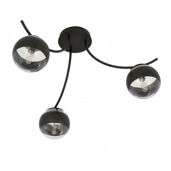 LAMPA SUFITOWA KULE SZKLANE DO POKOJU SALONU EMIBIG BOSTON 3 BLACK/STRIPE