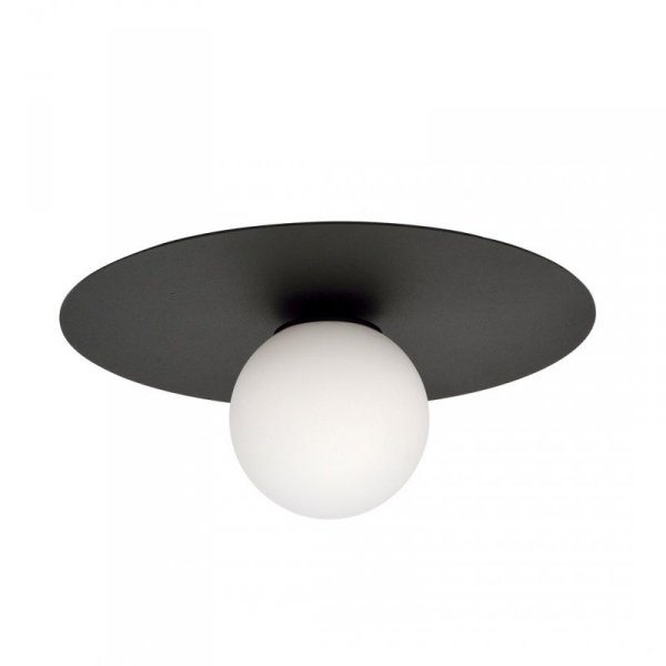 LAMPA SUFITOWA PLAFON CZARNY KULE SZKLANE EMIBIG SOLAR 1 BLACK/OPAL