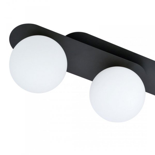 LAMPA SUFITOWA NOWOCZESNA PLAFON KULE SZKLANE EMIBIG PLAZA 3 BLACK/OPAL