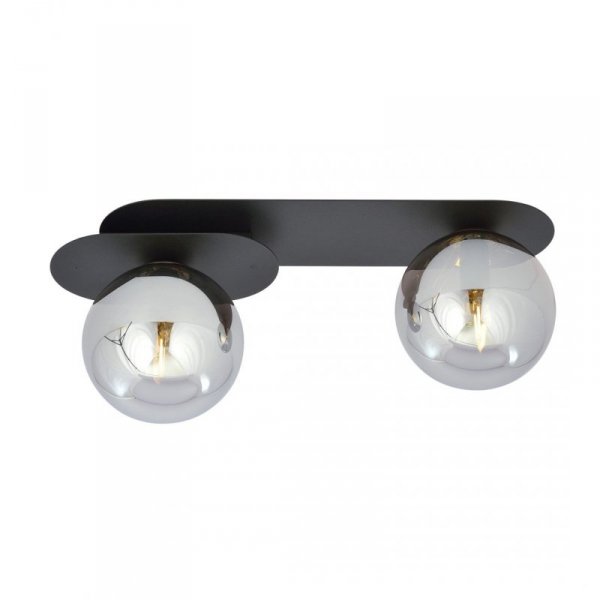 LAMPA SUFITOWA NOWOCZESNA PLAFON KULE SZKLANE EMIBIG PLAZA 2 BLACK/GRAFIT