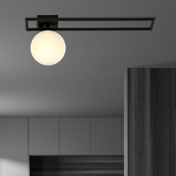 LAMPA SUFITOWA PLAFON CZARNY KLOSZ KULA EMIBIG IMAGO 1C BLACK/OPAL